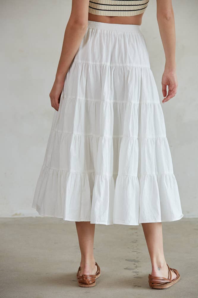 The Cloud Cotton Midi Skirt