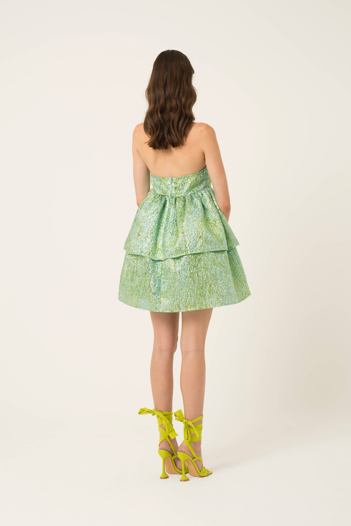 The Garden Fairy Brocade Mini Dress