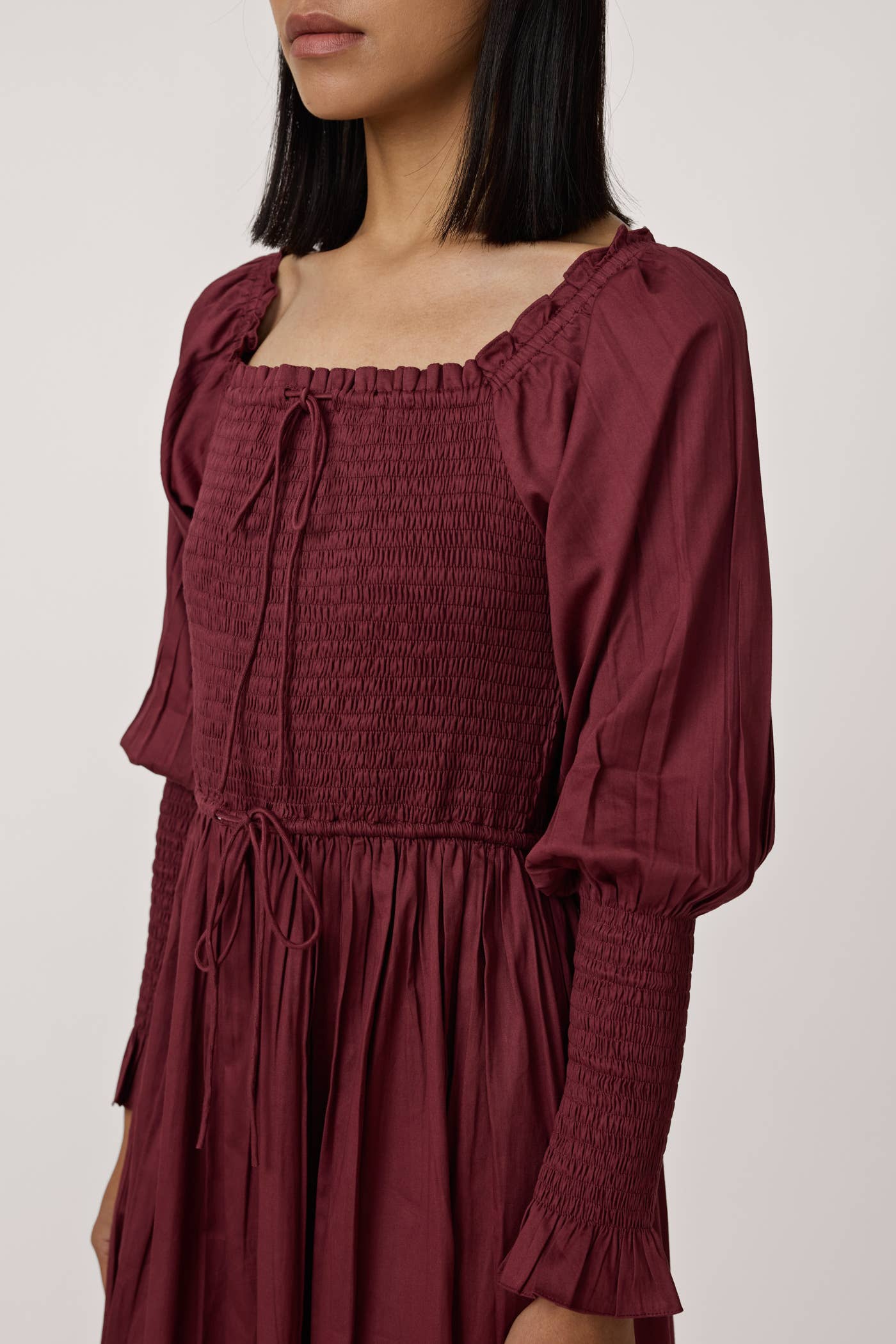 The Smocked Mulberry Midi Dress