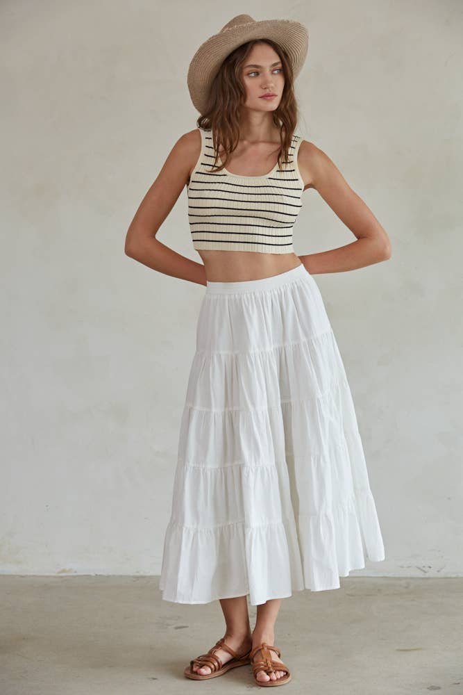 The Cloud Cotton Midi Skirt