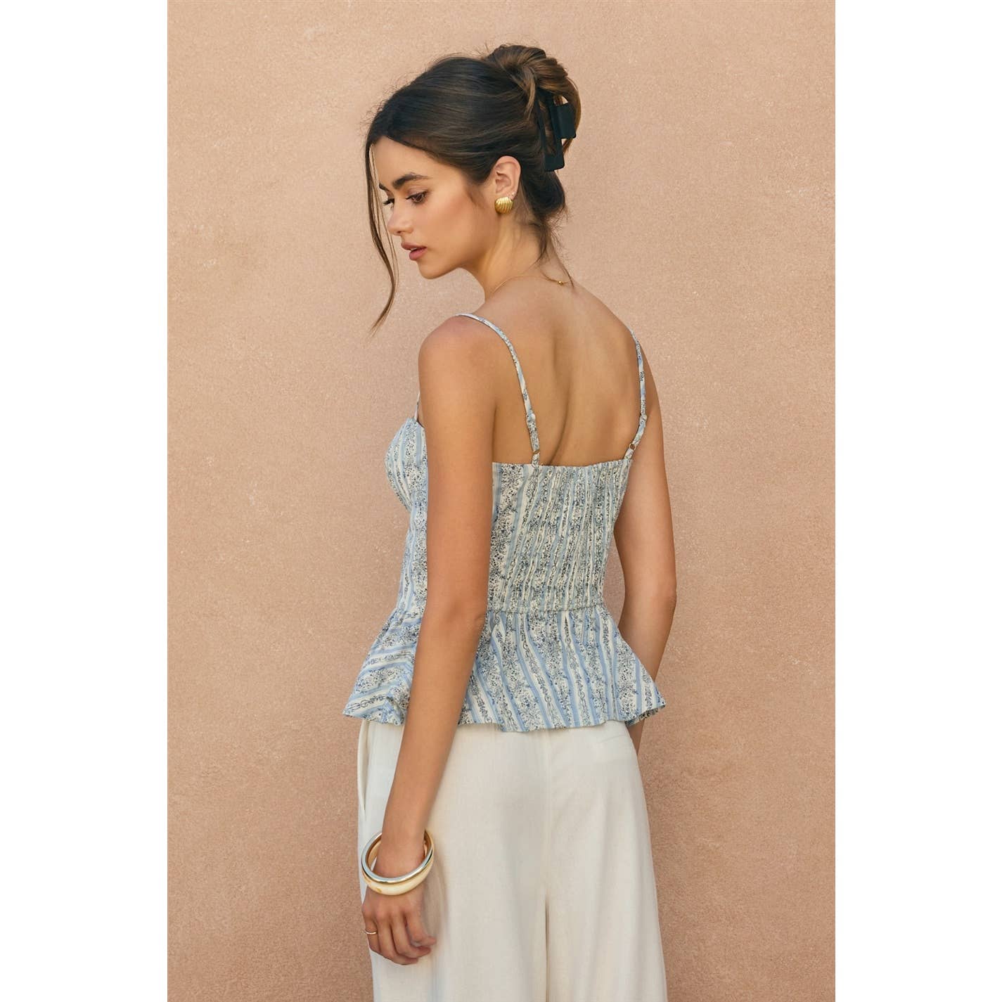 Fleur Cotton Peplum Top