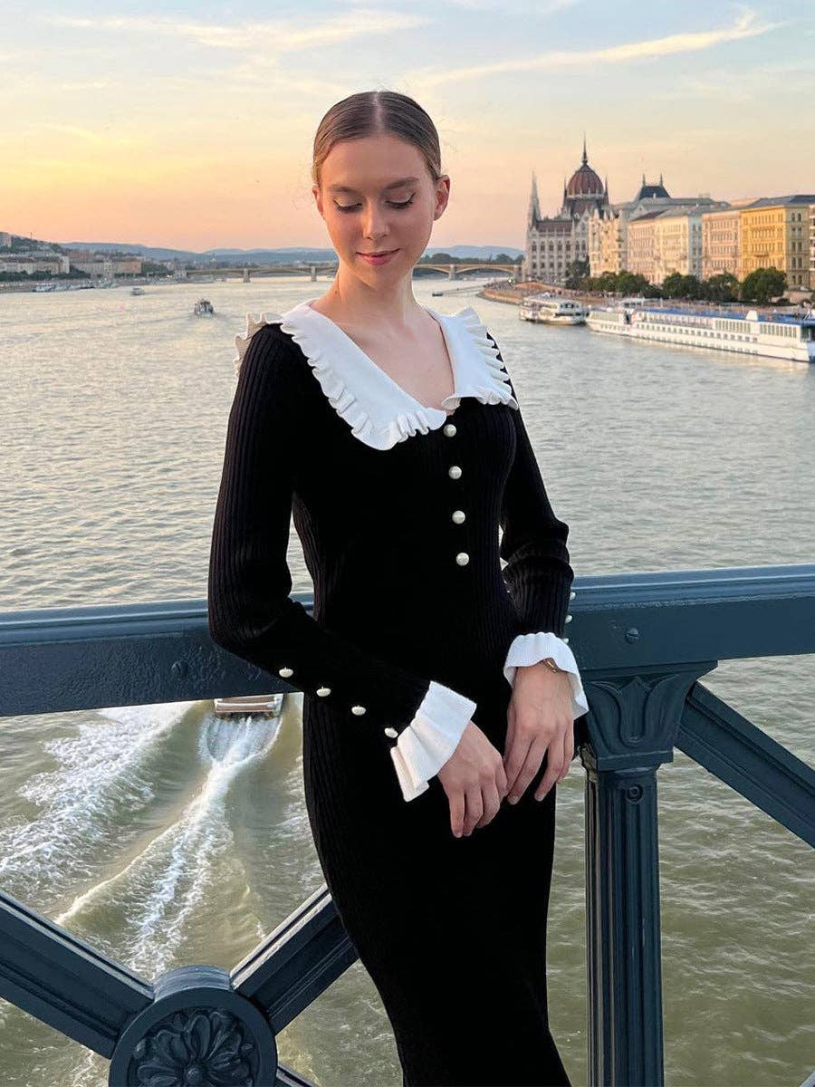 Vintage Paris Knit Midi Dress