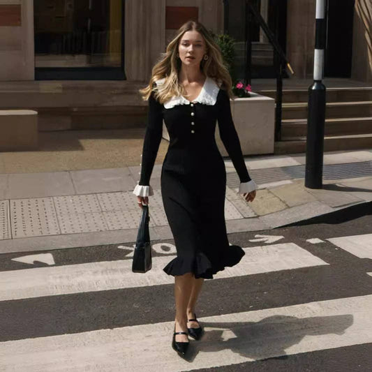 Vintage Paris Knit Midi Dress