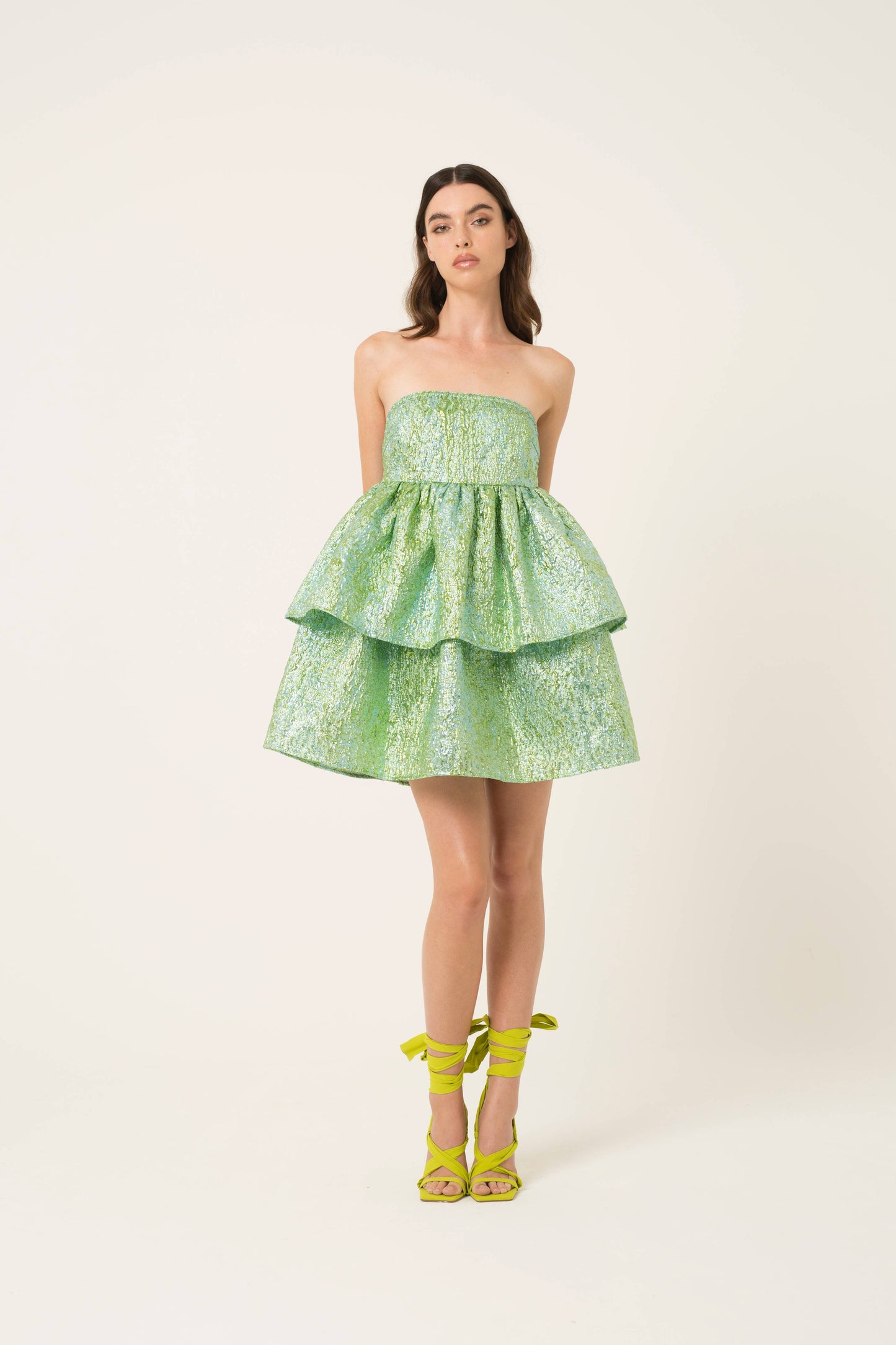 The Garden Fairy Brocade Mini Dress