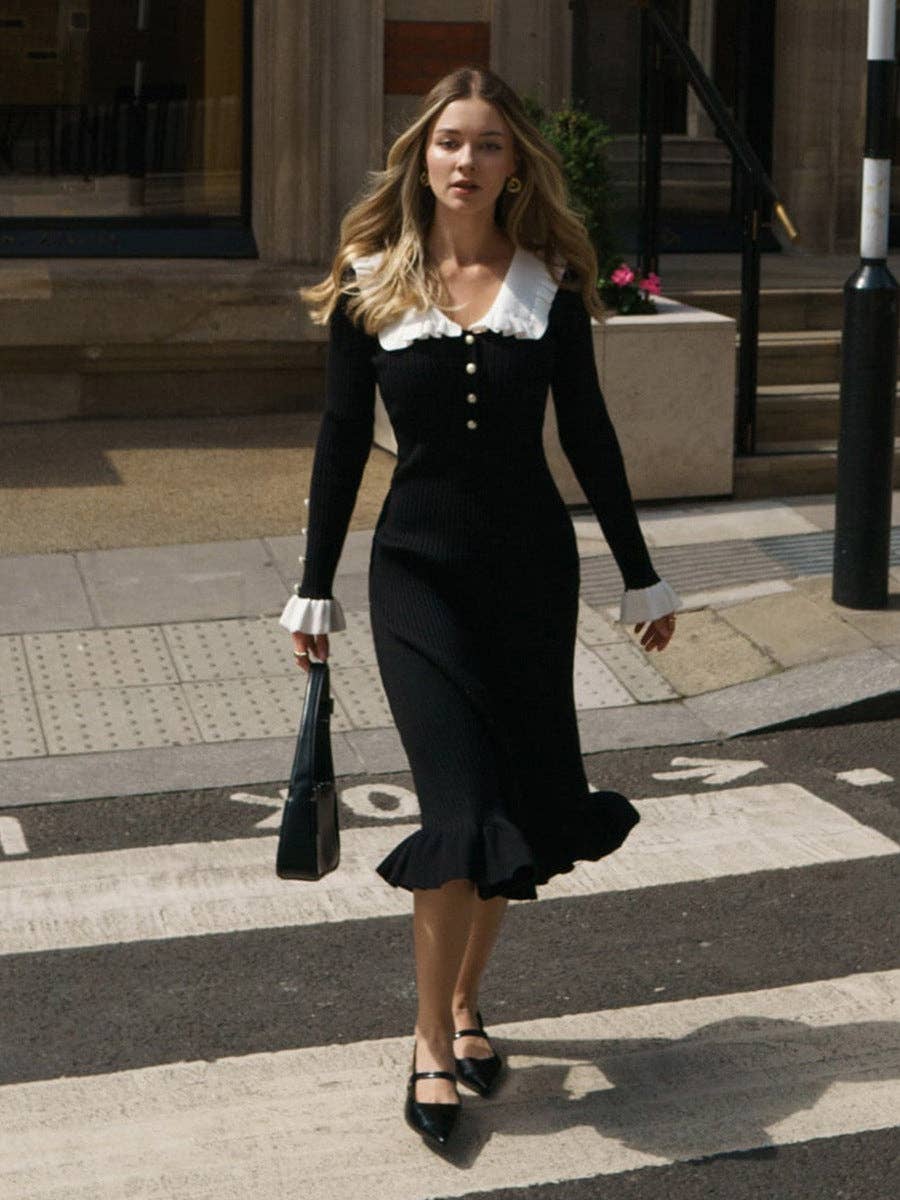 Vintage Paris Knit Midi Dress