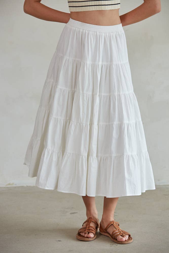 The Cloud Cotton Midi Skirt