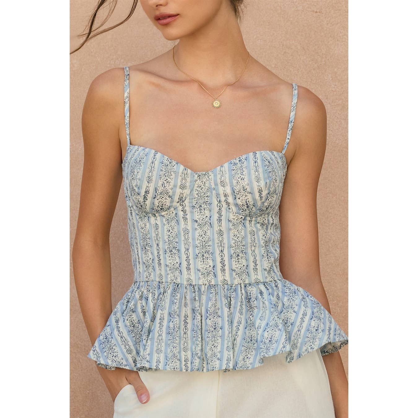 Fleur Cotton Peplum Top