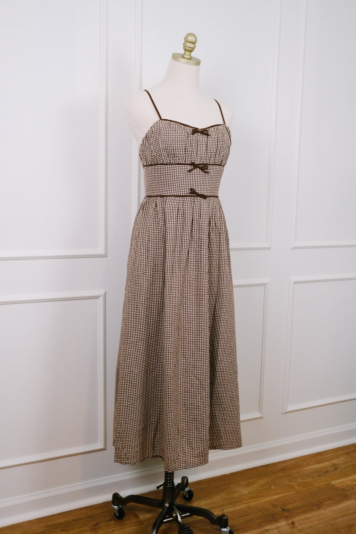 Coco Gingham Cotton Midi Dress