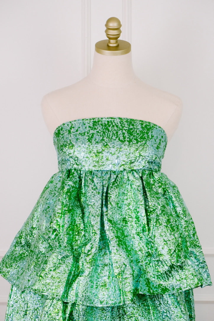 The Garden Fairy Brocade Mini Dress