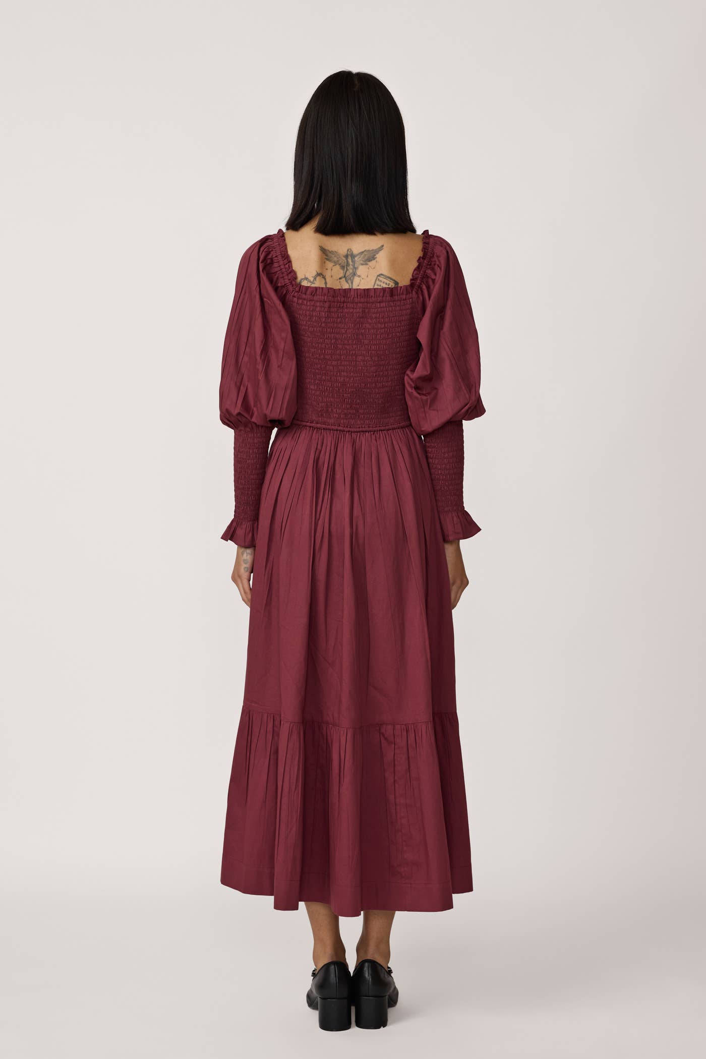 The Smocked Mulberry Midi Dress