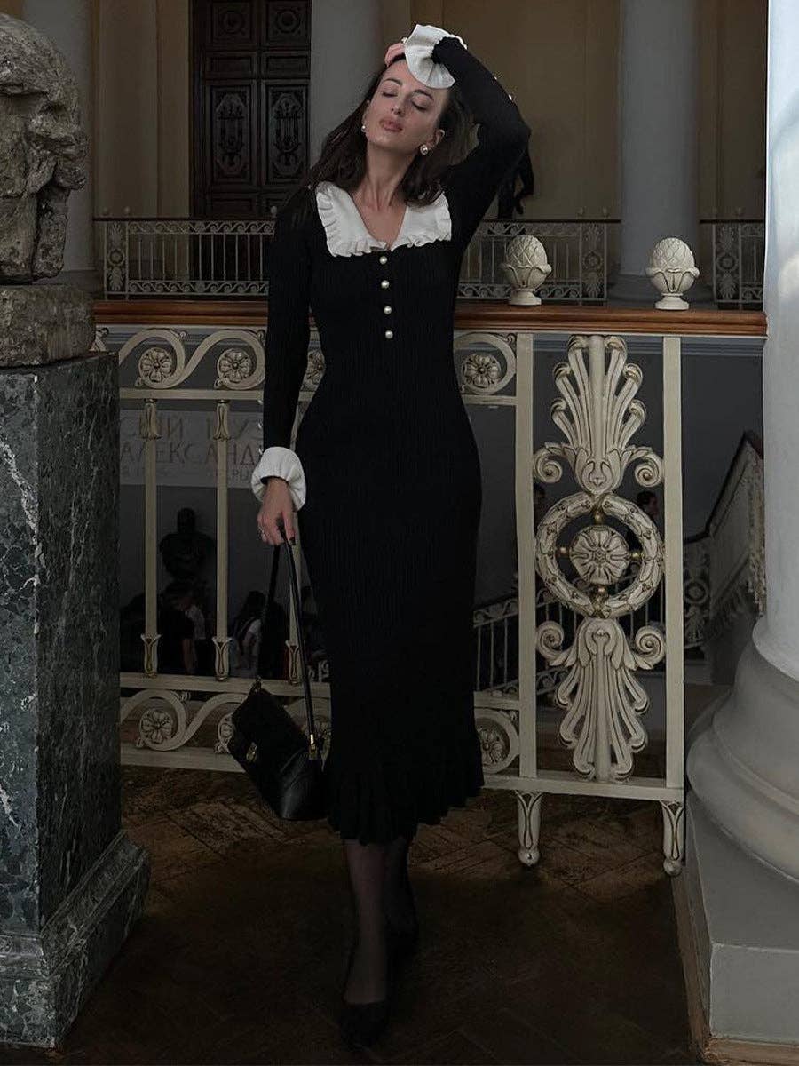 Vintage Paris Knit Midi Dress