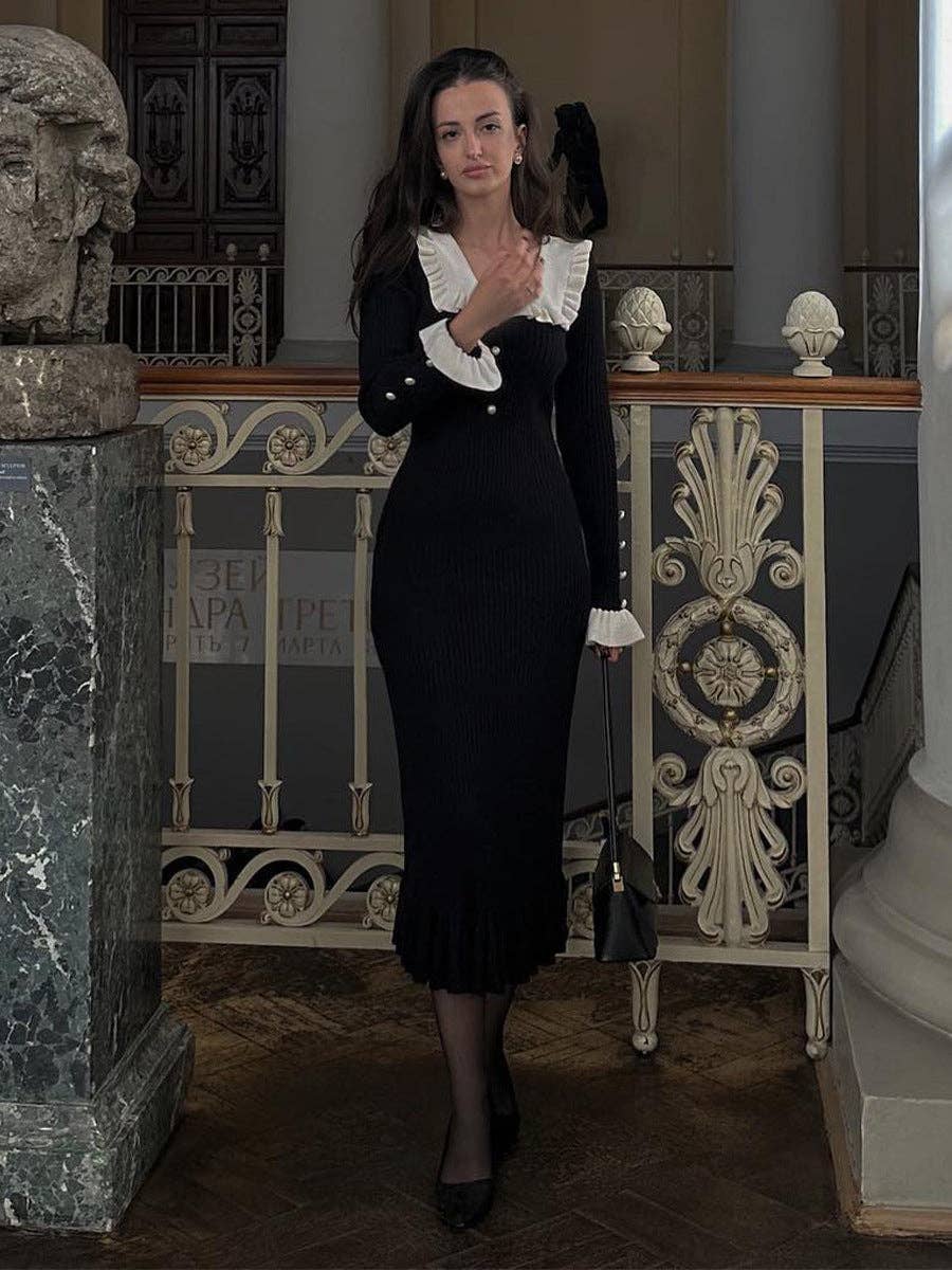 Vintage Paris Knit Midi Dress