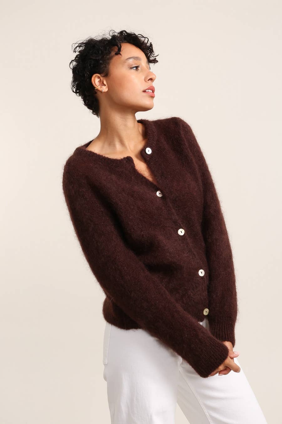 The Gris Mohair Cardigan